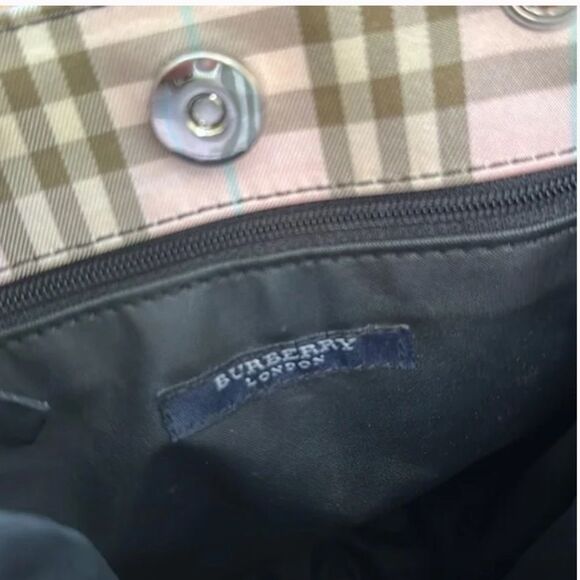 *Rare* H2F! Burberry London Classic *Novacheck* Pink & Tan Vertical Small Tote - Picture 3 of 8